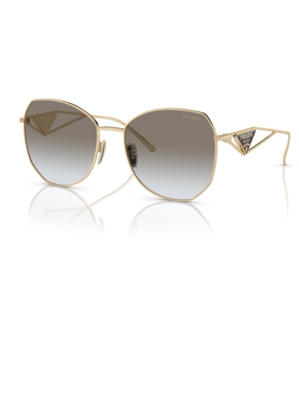 Prada butterfly sunglasses spr57y pale gold brown lens